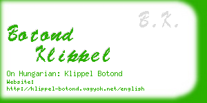 botond klippel business card